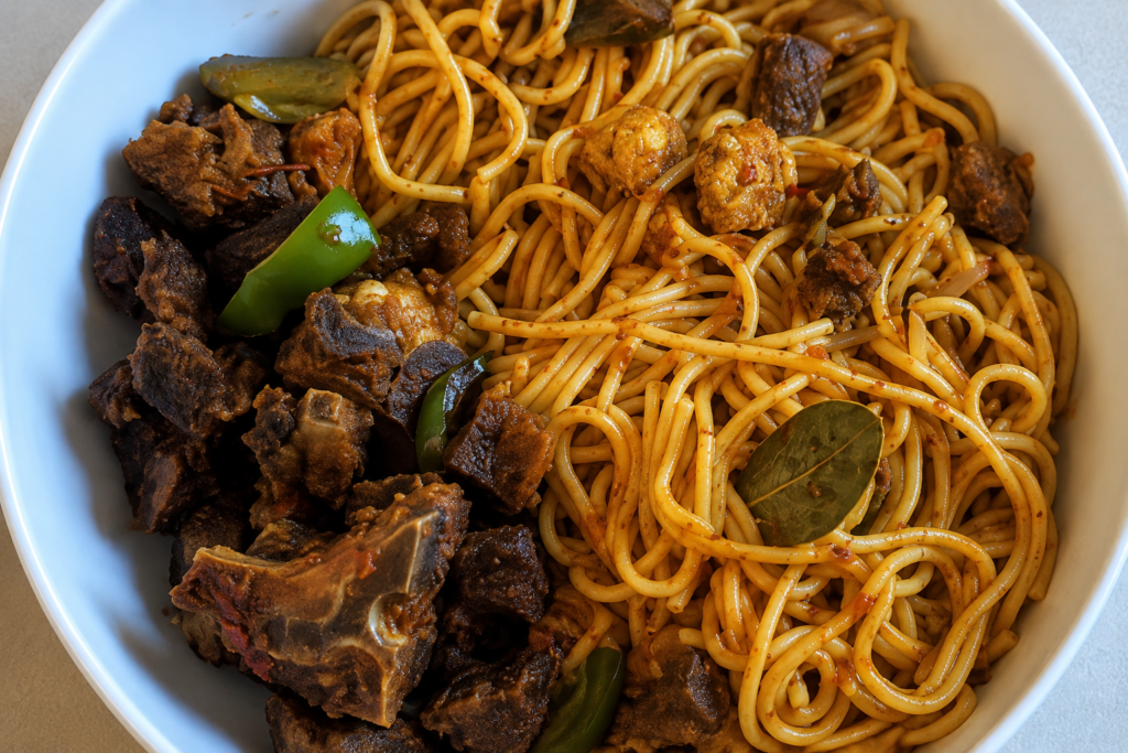MotoBites Premium Beef Stir-Fried Spaghetti