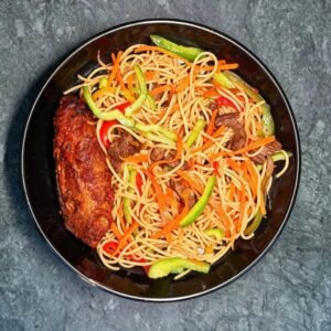 MotoBites Beef Stir-Fried Spaghetti with Chicken